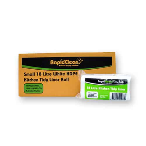 RapidClean Office and Kitchen Tidy Liners 18L Roll 50
