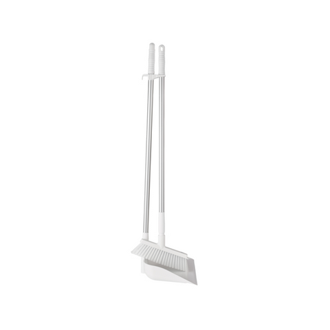 Vikan Long Handled Open Dustpan & Broom Set White
