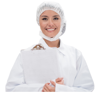 Bouffant Cap White 21" Crimped Ctn 1000