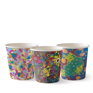 Biopak Single Wall Hot Cup Art Series 4oz Slv 50