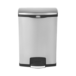 Slim Jim Stainless Steel Front Step-On Rubbish Bin 90Lt