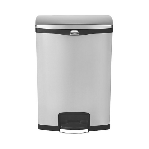 Slim Jim Stainless Steel Front Step-On Rubbish Bin 90Lt