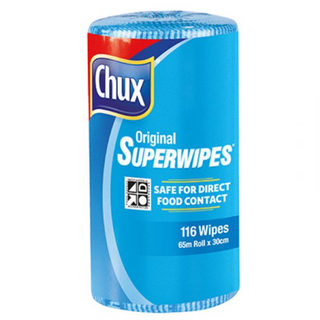 Chux Superwipes Blue Perforated Roll 65m