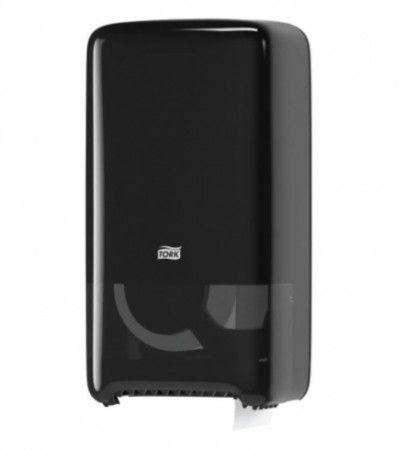 Tork Twin Mid Size Toilet Roll Dispenser Black