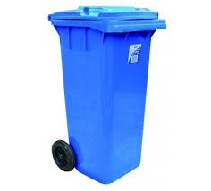Edco Heavy Duty Bin With Wheels Blue 120Lt