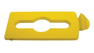 Slim Jim Recycling Station Mixed Recycling Lid Yellow