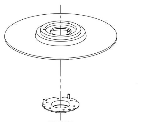 Polivac Clip & Base Assembly White