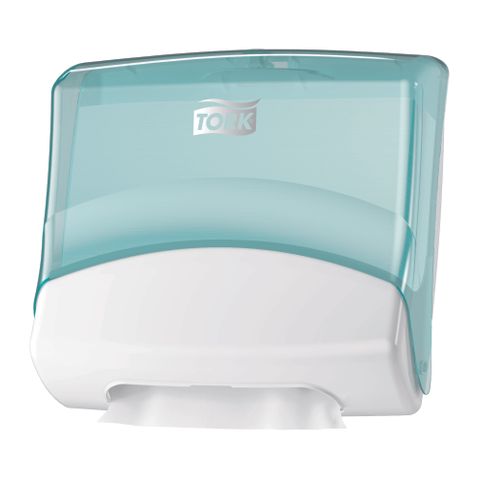 Tork Folded Wipes Dispenser White/Turquoise