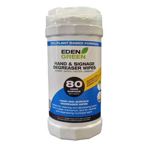 Eden Green Hand & Signage Degreaser Wipes Blue Tub 80