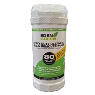 Eden Green Heavy Duty Cleaner & Stain Remover Wipes Tub 80