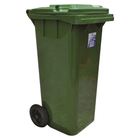 Edco Heavy Duty Bin with Wheels Green 120L