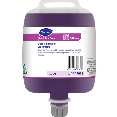 Suma Bac Detergent Sanitiser D10 2Lt