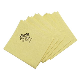 Vileda PVA Microfibre Cloth Yellow Pkt 5