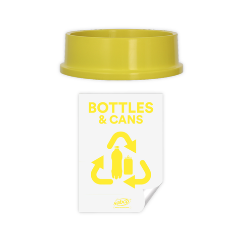 Sabco EnviroPlastic Recycling Station Yellow Lid & Sticker