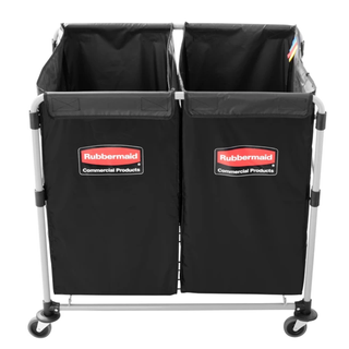 Rubbermaid Collapsible X Cart, 8 Bushels Multi Stream Black