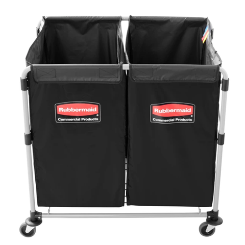 Rubbermaid Collapsible X Cart, 8 Bushels Multi Stream Black