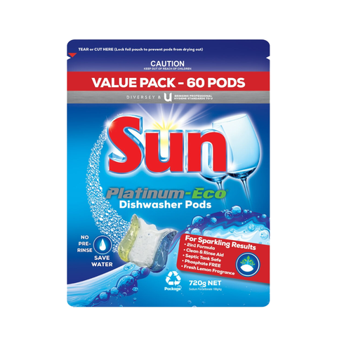Sun Platinum Eco Dishwasher Pods Pkt 60
