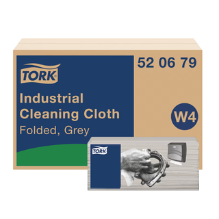 Tork Industrial Cleaning Cloth Grey 4 x 120 Sheets W4