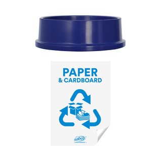 Sabco EnviroPlastic Recycling Station Blue Lid and Sticker