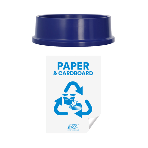 Sabco EnviroPlastic Recycling Station Blue Lid and Sticker