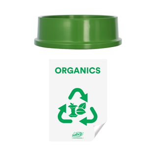 Sabco EnviroPlastic Recycling Station Green Lid & Sticker