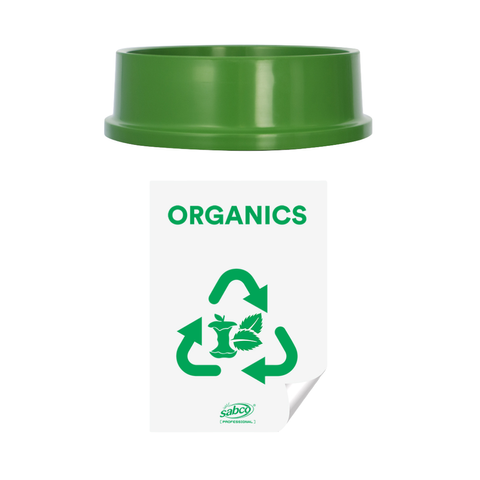 Sabco EnviroPlastic Recycling Station Green Lid & Sticker