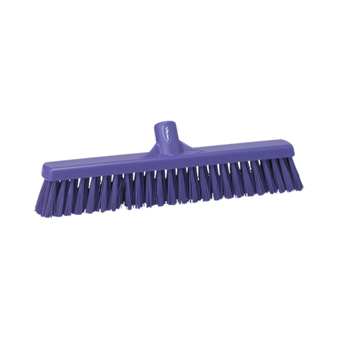 Vikan Floor Broom Medium Bristle 610mm Purple