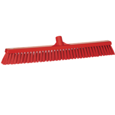 Vikan Floor Broom Soft/Stiff 610mm Red