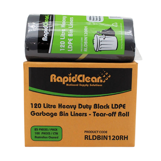 Garbage Bag 120Lt H/Duty Roll Ctn100
