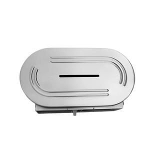 Stainless Steel 2 Station, Double Jumbo Toilet Paper Roll Dispenser
