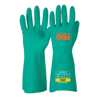 Green Nitrile Gloves Large (8) 33cm Pair
