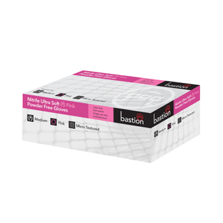 Glove Nitrile Ultra Soft Pink Medium PF Ctn2000