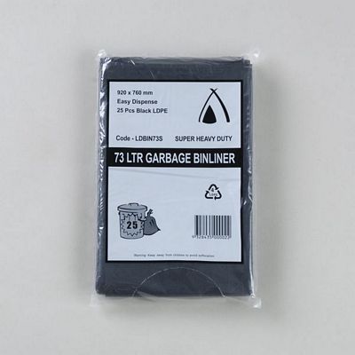 Garbage Bag 73Lt Super Heavy Duty  Pkt 25