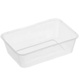 Genfac Container Rectangle 650ml Slv 50