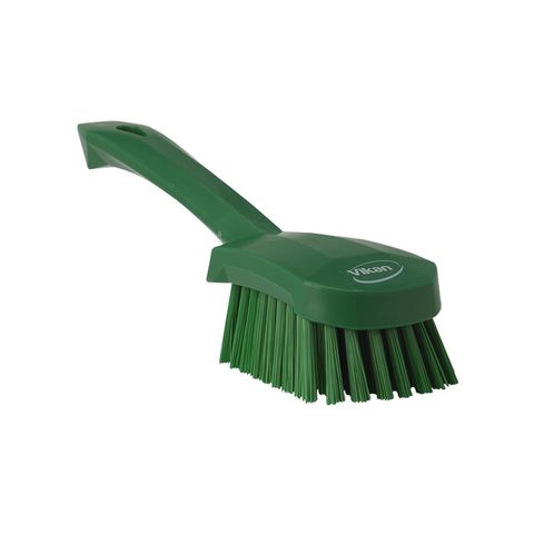 Vikan Churn Brush, Short Handled, Medium Bristle, Green 270mm