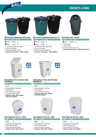 Edco Pedal Bin 47Lt
