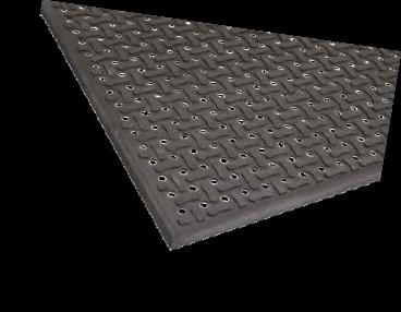 Mat Comfort Clean Holed 850x2700mm Black