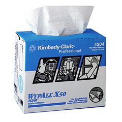 WYPALL X50 Pop-Up Wipers, White, Single Sheet Ctn 250