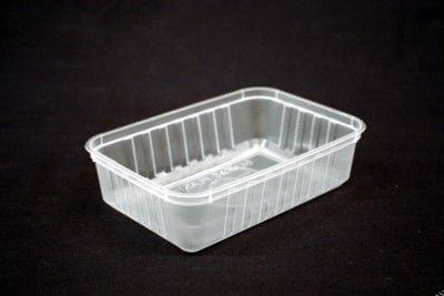 Genfac Ribbed Container Rectangle 680ml Slv 50