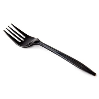 Fork Plastic Black Pkt 100