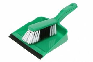 Edco Dust Pan & Brush Set Green