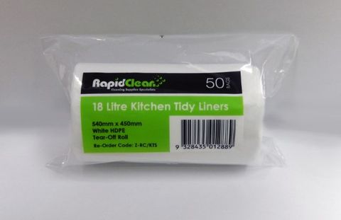 Kitchen Tidy White 18Lt Roll 50