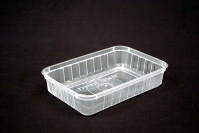 Genfac Ribbed Container Rectangle 500ml Slv 50