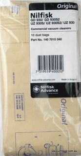 Nilfisk Vacuum Bag  GD930 Pkt 10