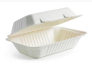 Biopak Bagasse Snack Box Large 229x152x81mm Slv 125