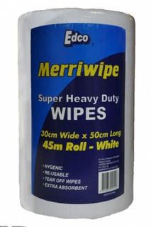 Wipe Edco White Merriwipe Super Heavy Duty (Roll)