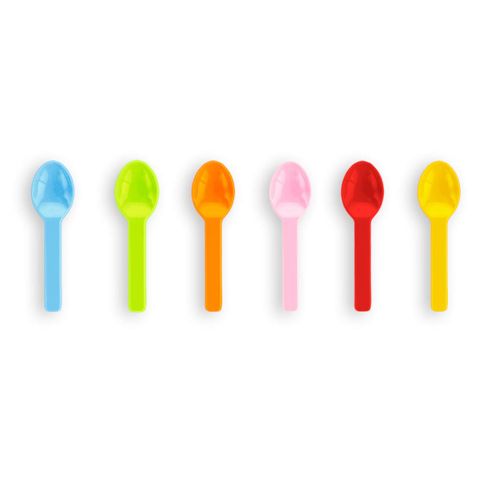 Vegware 3in RCPLA Compostable Ice Cream Spoons mixed colours Ctn 2000