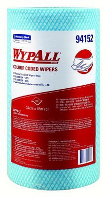 Wypall Wipe Blue 106 Wipes on a Roll 34x42cm