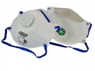 P2 With Valve Respirator White with Blue Straps Pkt 10
