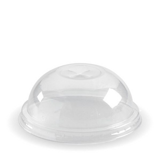 Biopak Domed Lid to suit Cold Cup Clear 60-280ml Slv 50